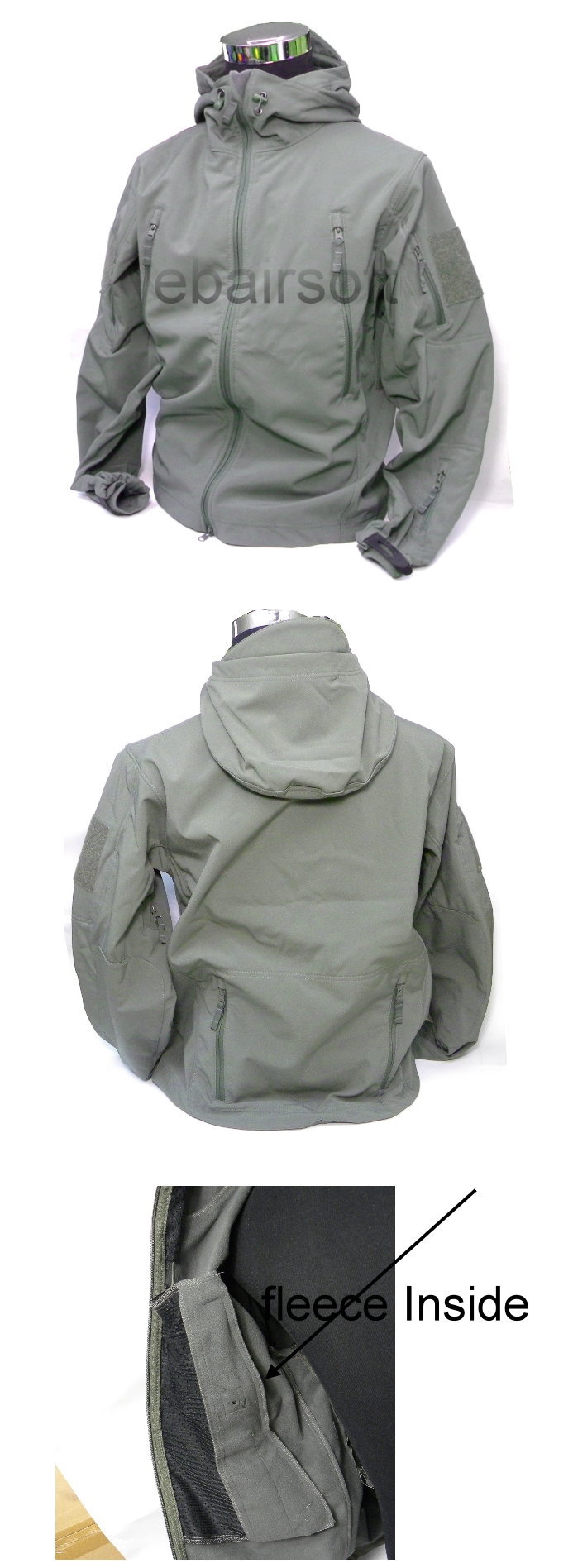 Nouveauté VFC Inner%20fleece%20Stealth%20Hoodie%20%20fg%20A