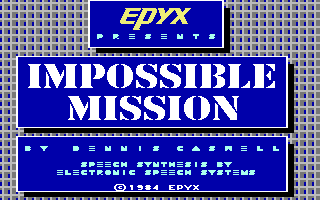 Test retro : Impossible mission - Commodore 64 Impossible_mission_Titelbild