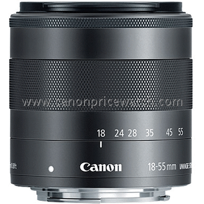 Canon EOS M (mirrorless) Ef-m-18-55-front