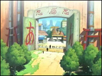 L'entrée de Konoha est caractérisée par une porte aux proportions plus que surprenantes, démontrant l'ampleur de l'hospitalité du village, tant celui-ci est important.