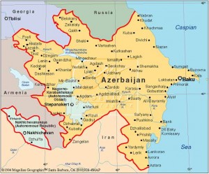 阿美尼亞 - 格魯吉亞-  阿塞拜彊之旅 / TRIPS TO ARMENIA-GEORGIA-AZERBAIJAN Azerbaijan_map-300x249