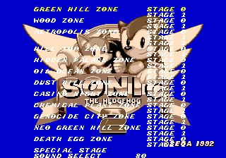 Sonic the Hedgehog 2 Long Version Betalevelselect