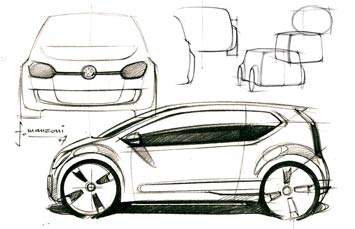 [Présentation] Le design par VW VW-Up-Concept-design-sketch-2