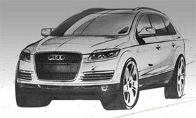 تاريخ تطور صناعة السيارات Audi%20Q7%20Sketch%202