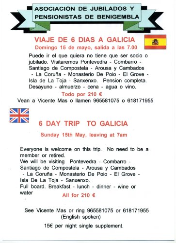 6 day trip to Galicia - Sunday 15th May 2011 POSTER14