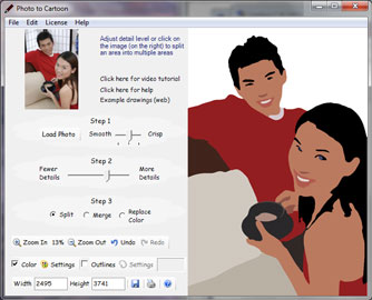 Foto a Caricatura 3.3 Portable PhotoToCartoonScreenshotScaled