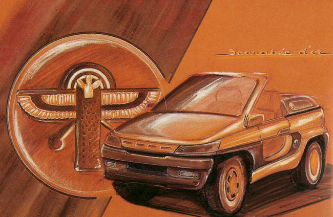 1990 - [GENEVE] Heuliez Citroën Scarabée d'Or 1990_Heuliez_Citroen_Scarabee_d-Or_Design_Sketch