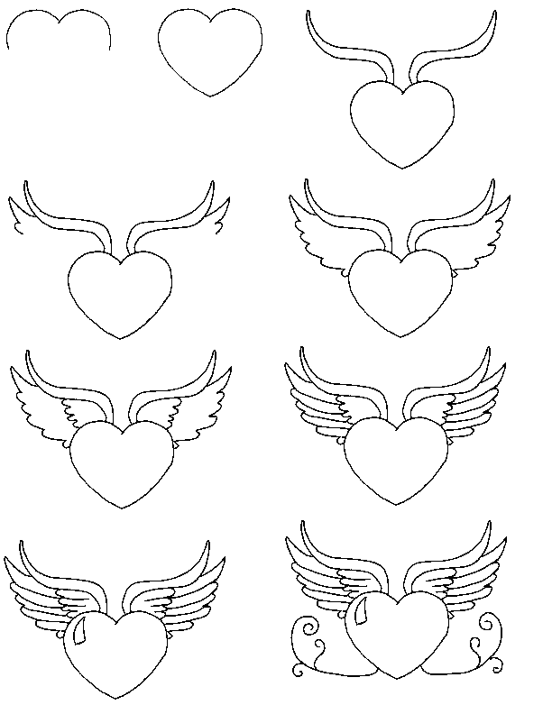 `~مجموعة من نمادج لرسوم مبسطة لمعلمي المرحلة الابتدائية2~` Drawheart