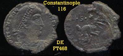 AE2/3 de Constancio II. FEL TEMP REPARATIO. Constantipla Ft468