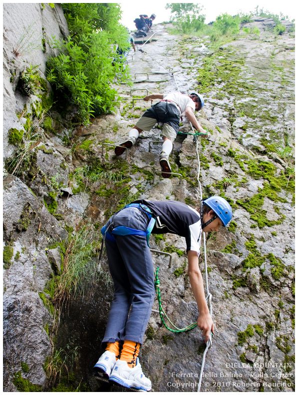 Valle Elvo, Ferrata della Balma Balma_ragazzi_3