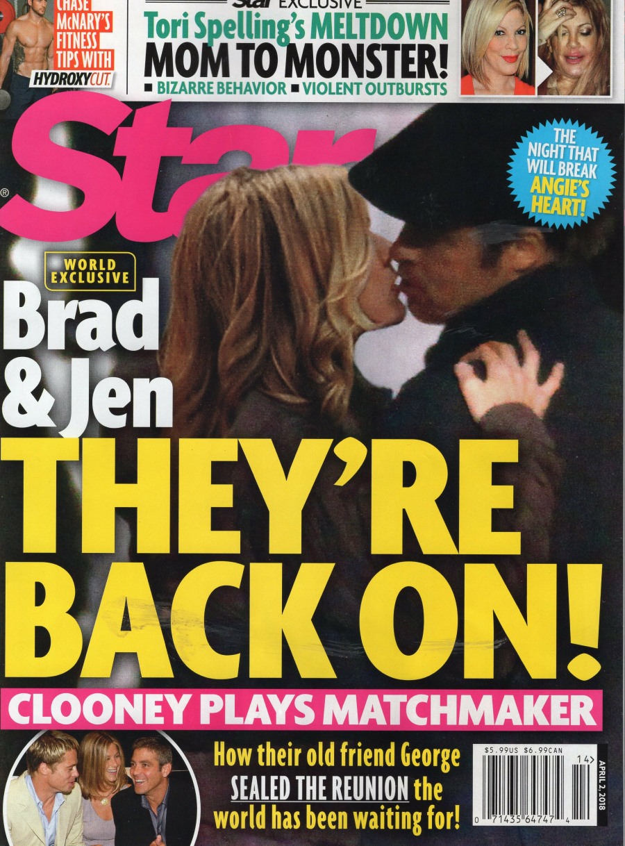 George Clooney Getting Brad Pitt, Jennifer Aniston Back Together? Brad-jen-star