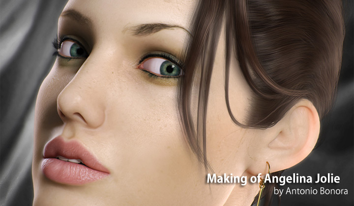 Tutorials ZBrush  Making of the Angelina Jolie Header