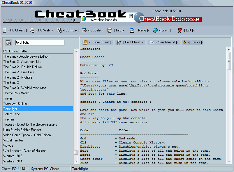 CHEAT MACHINE Cheatbook012010