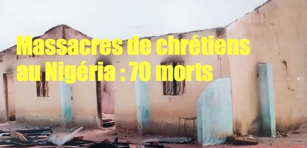 Au Nigéria : 70 chrétiens massacrés COCIN-Church-in-Zango-Plateau-state-burned-by-Muslim-assailants.-Morning-Star-News-photo-619x300