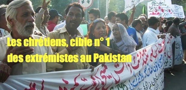 Pakistan: les chrétiens privilégiée des extrémistes Pakistan-manif-chretiens-620x300