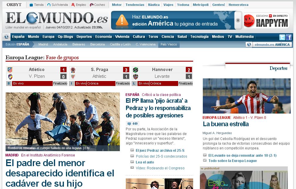 ESPAÑA-Empresa editorial de El Mundo quiere controlar el uso de redes sociales de sus periodistas Elmundo