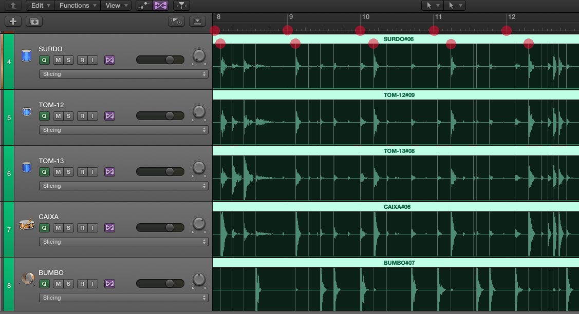 Análise de gravação, mixagem e masterização (Dama Elétrica) Tecnica-bateria-quantizacao-01