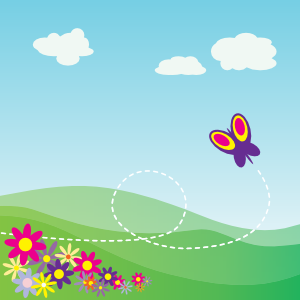 It would have been Brenda Leyland's 64th birthday today 1237098635915429223StudioFibonacci_Cartoon_Hillside_with_Butterfly_and_Flowers.svg.med