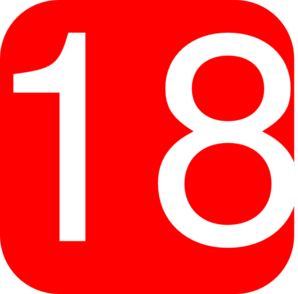 الرقم 18 والبوابات  Red-rounded-square-with-number-18-md