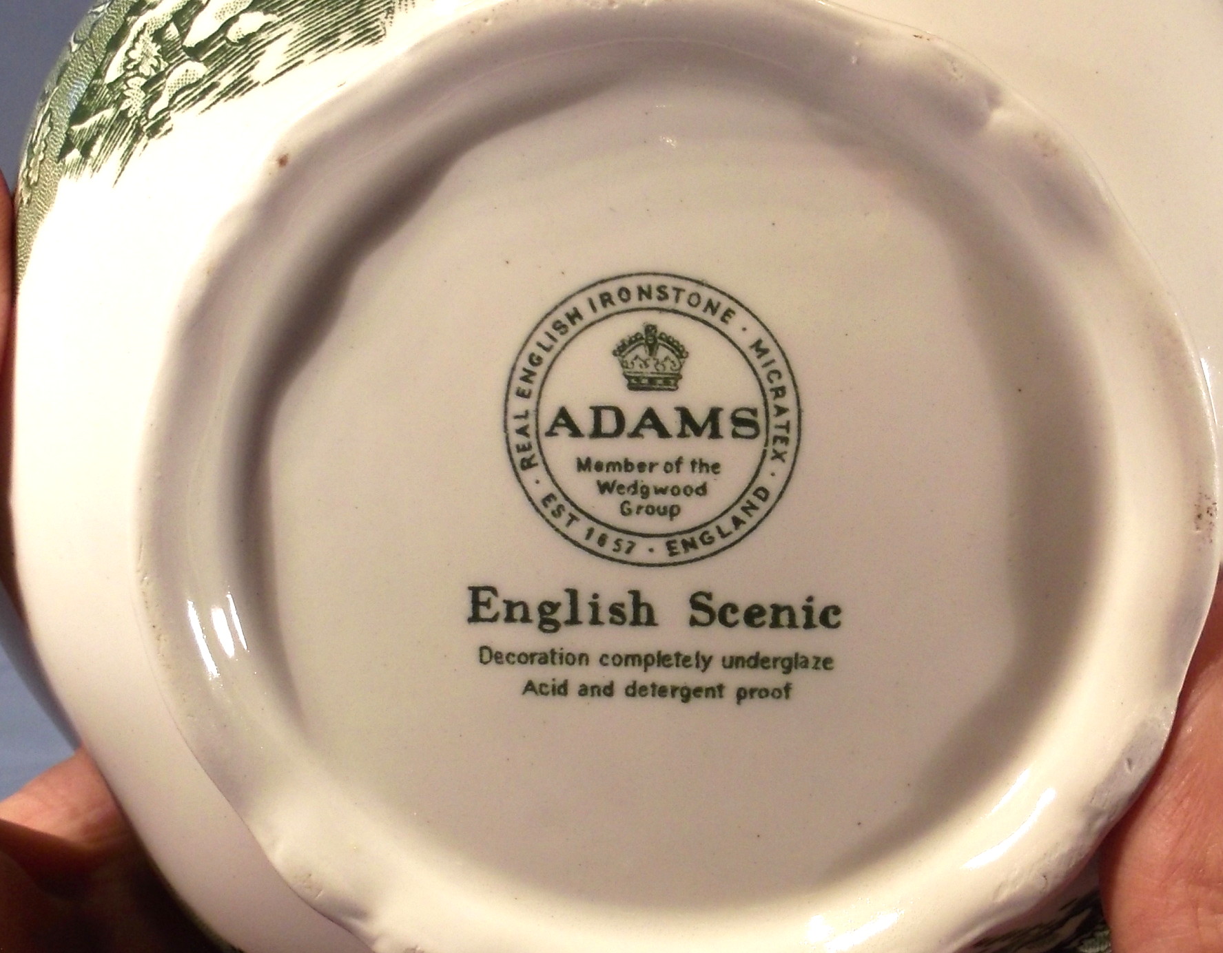 Serviteur double plateau Porcelaine anglaise ADAMS Shot-2.059