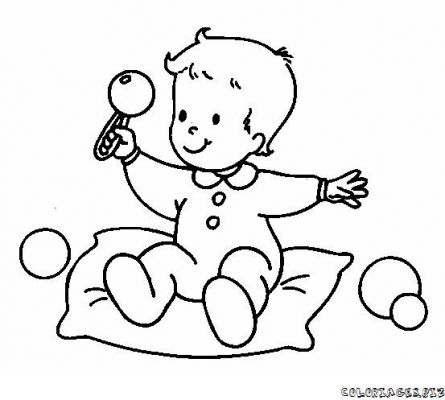 coloriage de bébé Normal_bebe19