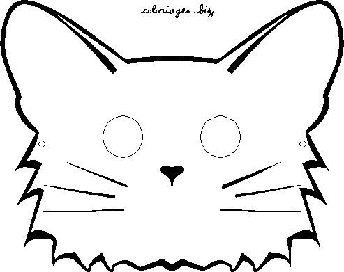 coloriage DE masque Masque-chat