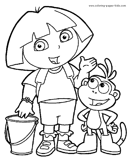 صور تلوين دورا Dora-the-explorer-coloring-page-01