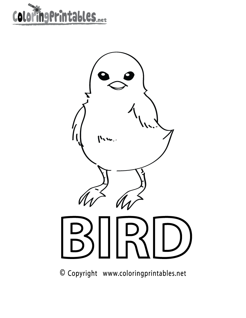 كلمات وحروف انجليزية للتلوين Spelling-bird-coloring-page-printable