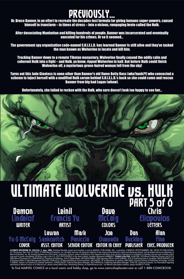 Ultimate Wolverine vs Hulk # 5 (preview) Ultimatewolverinehulk51