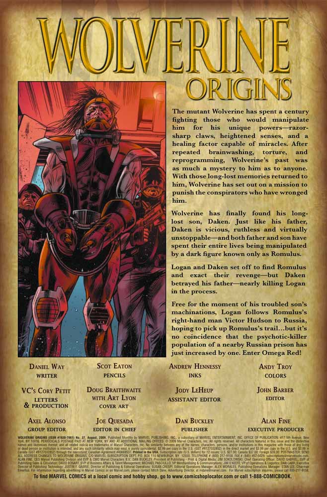 Wolverine: Origins #37-40 (Cover) Wolverineorigins371