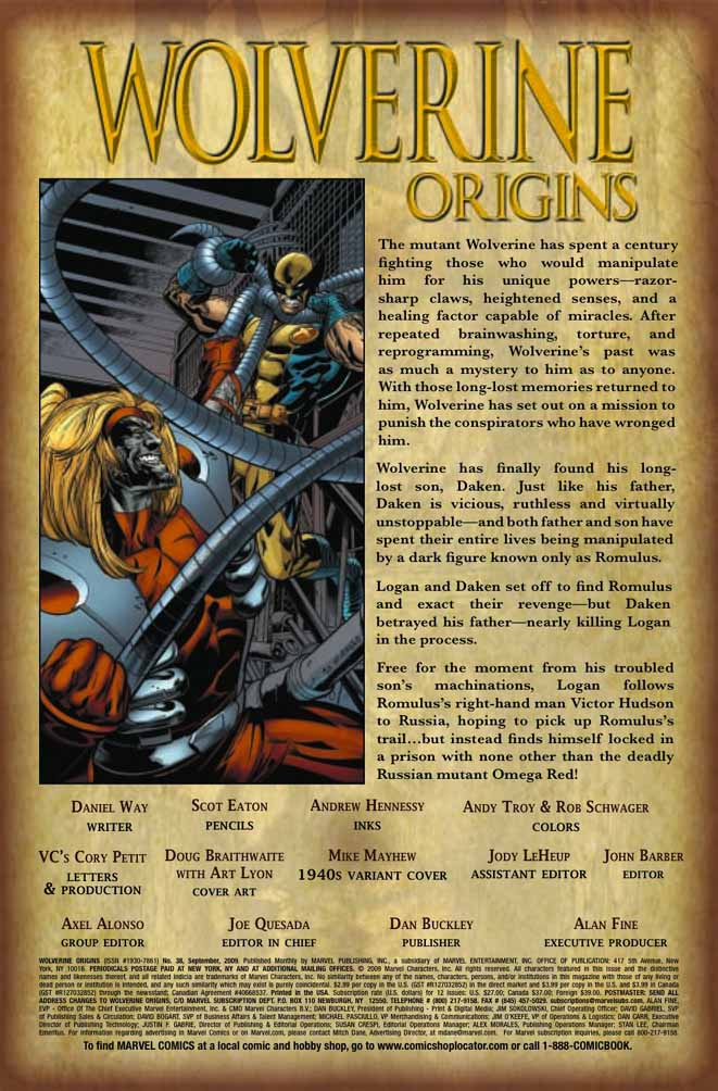 Wolverine: Origins #37-40 (Cover) Wolverineorigins383