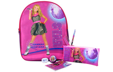 قرطاسية هانا مونتانا Hannah-montana-backpack-stationery-set