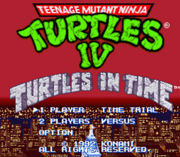 [Quick Test] TMNT IV : Turtles In Time Teenage_Mutant_Ninja_Turtles_4_Turtles_in_Time_SNES_ScreenShot1