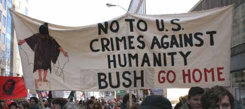 Former President George Bush in 2007 predicted terror, death and chaos of Iraq pullout 041130BushOttawa05