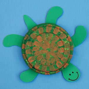 أفكار لأشغال يدوية للأطفال Seaturtle