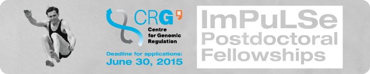 CRG International Postdoctoral Fellowship Programme in Life Sciences (ImPuLSe), 2015 Impulse_banner_2015