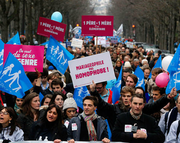 "Muerte a los gays", trending topic en Francia Homofobosfranceses