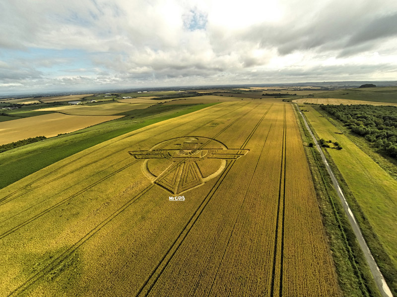 Crop Circle ~ Uffcott Down, nr Barbury Castle, Wiltshire. Reported 25th July. 06