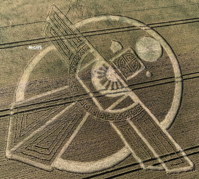 Crop Circle ~ Uffcott Down, nr Barbury Castle, Wiltshire. Reported 25th July. Over