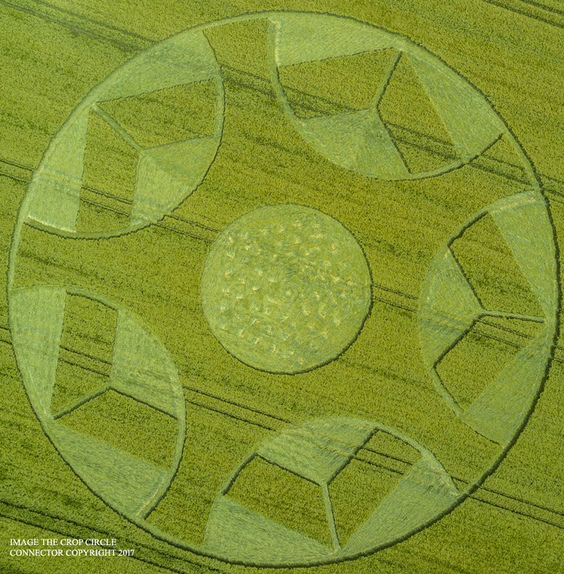 Crop Circle ~ Little Knoll, Nr Maiden Bradley, Wiltshire.  DJI_0064bbb