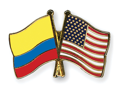 [Militaire]Pacte Américano-colombien Flag-Pins-Colombia-USA