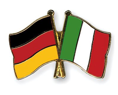 Guarda partita Italia e Germania in diretta online gratis Amichevole 09/02/2011 Flag-Pins-Germany-Italy