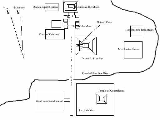 Similitudes dans différentes civilisations. Teotihuacancityplan