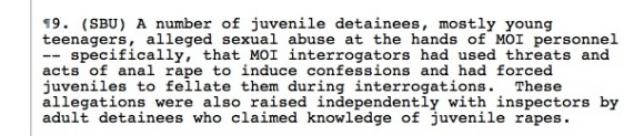 [Iraq] Revela Wikileaks que interrogadores violaron a menores iraquíes para obtener confesiones Cable-wikileaks-bagdad-580x123