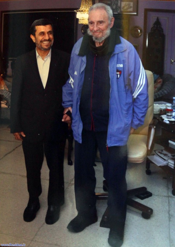 Fidel con Ahmadinejad Fidel-castro-presidente-iran-580x818