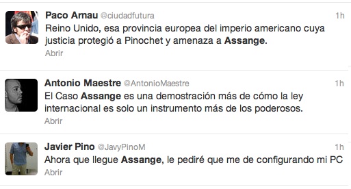 Ecuador decide dar asilo político a Julian Assange Twitter1