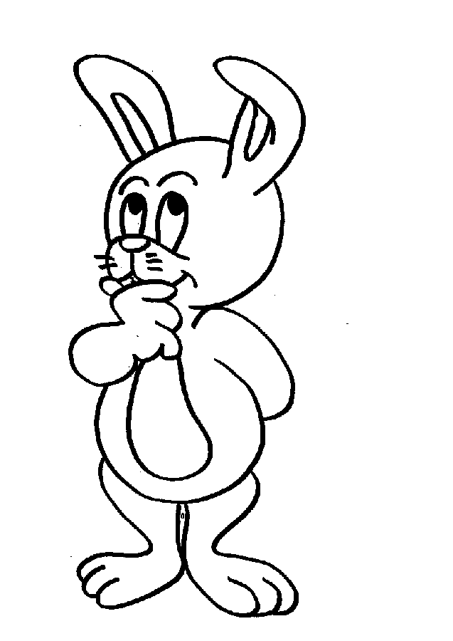 صور كرتونية للتلوين راوعة Lapin-coloriage-vide-004