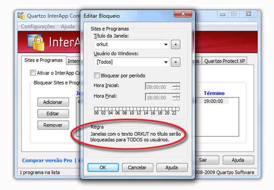 Tutorial InterApp Control Freeware | Básico - Bloquear Sites, Programas, etc. Campo_explica_regras