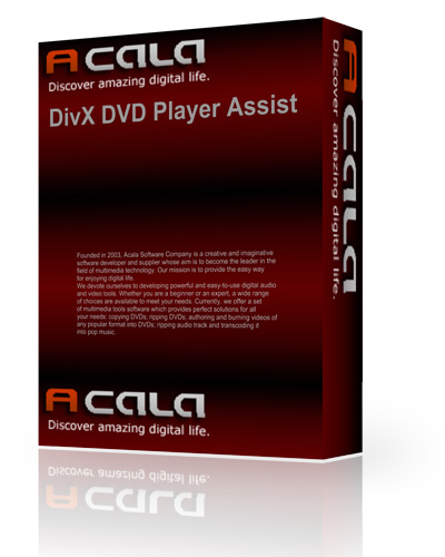 فقط على اوديسا وبانفراد تحميل Acala DivX DVD Player Assist 6.0.5 AcalaDivXDVDPlayerAssist