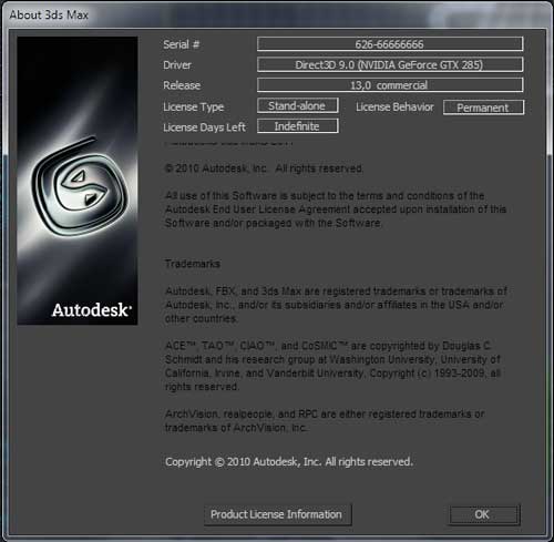 حصرياا  من الفرن برنامج الاسطورة  في الأبعاد الثلاثية Autodesk 3ds Max 2011 x32 About_________